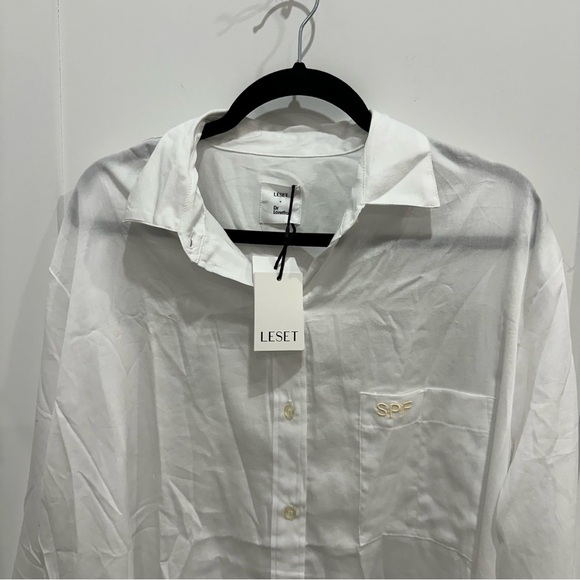 Leset x Dr Loretta Button Down SPF Oversized White Shirt One Size - Picture 8 of 14